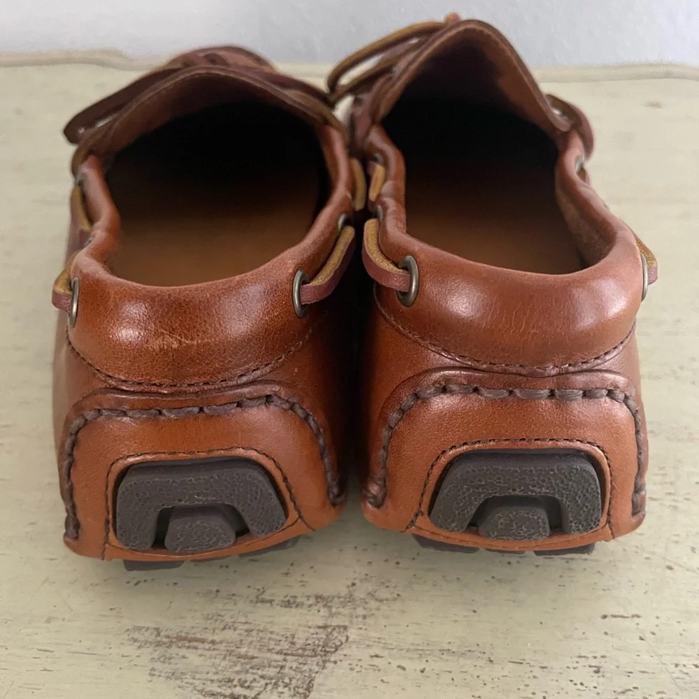 J. CREW Lace-Up Leather Driving Shoes in Brown‎ Size 8 M $178 New BW468